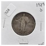 1929 S STANDING QUARTER VF