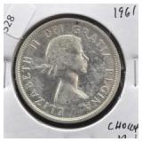 1961 CANADA SILVER DOLLAR CHOICE BU