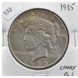1935 PEACE DOLLAR CHOICE BU