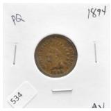 1894 INDIAN HEAD CENT AU PQ