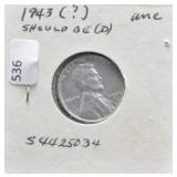 1943 STEEL CENT BU