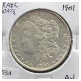 1901 MORGAN DOLLAR AU RARE DATE