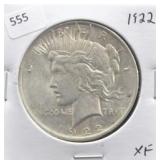 1922 PEACE DOLLAR XF
