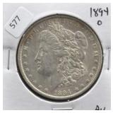 1894 O MORGAN DOLLAR AU
