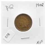 1902 INDIAN HEAD CENT XF PQ