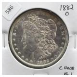 1882 O MORGAN DOLLAR CHOICE BU