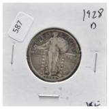 1928 D STANDING QUARTER