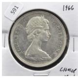 1966 CANADA SILVER DOLLAR CHOICE BU