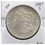 1887 MORGAN DOLLAR AU