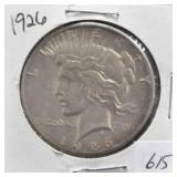 1926 PEACE SILVER DOLLAR