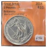 2014 GREAT BRITAIN 2 POUND COIN