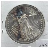 LADY LIBERTY ONE TROY OZ. SILVER ROUND
