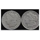 1889 AND 1902 MORGAN SILVER DOLLARS - 2 TIMES BID