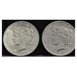1923 PEACE SILVER DOLLARS - 2 TIMES BID