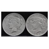 1923 PEACE SILVER DOLLARS - 2 TIMES BID