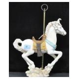CERAMIC CAROUSEL HORSE FIGURINE