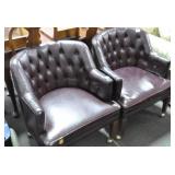 PAIR OF VINYL CONTEMPORARY CONFERENCE CHAIRS