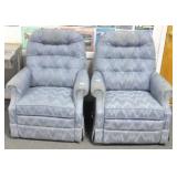 PAIR OF LA-Z-BOY SWIVEL ROCKING RECLINERS