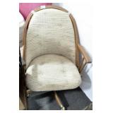 SWIVEL DESK CHAIR - UPHOLSTERED BACK AND SEAT