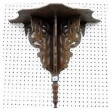 VICTORIAN - WALNUT MARBLE TOP WALL SHELF