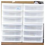 4 - 3 DRAWER CLEAR VIEW STORAGE BOXES