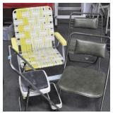 COSCO 2 STEP STOOL, LAWN CHAIR, 2 FOLDING CHAIRS