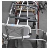 ALUMINUM WALKER, ROLLING WALKER, SLIDING SHOWER