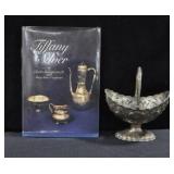 TIFFANY & CO. ENG. STERLING BASKET - 6" LONG X 4 1
