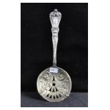 BAKER-MANCHESTER MFG. STERLING SILVER SLOTTED SPOO