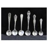 6 STELRING SILVER SALT SPOONS