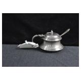 STERLING SILVER MASTER SALT WITH COBALT GLASS INSE