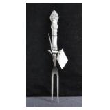 SILVER PLATE MEAT FORK - GRAPE PATTERN