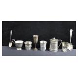 GROUPING: 2 STERLING ITEMS AND OTHER SILVER PLATE