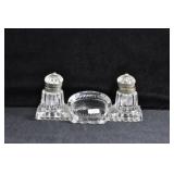 CRYSTAL HORSE SHOE INK STAND WITH DOUBLE INK