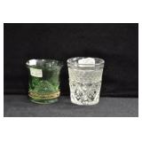CAPE COD SHOT GLASS AND GREEN SHOT GLASS