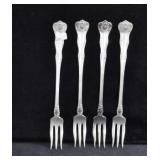 4 ROGERS SILVER PLATE SEAFOOD FORKS