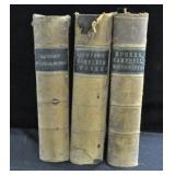 3 LEATHER BOUND POETICAL WORKS BOOKS