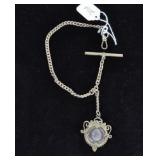 GOLD FILLED WATCH FOB WITH "USN" ANCHOR - 10"