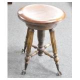 PIANO STOOL - GLASS BALL/BRASS CLAW