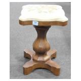 EMPIRE STYLE PIANO STOOL WITH NEEDLEPOINT SEAT