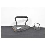 CAST IRON FLAT IRON AND CAST IRON COLLAR IRON