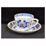 MINTON FLOW BLUE CUP AND SAUCER