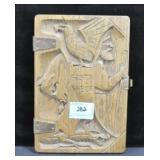 CARVED WOODEN COVER "GESTA BOK"