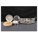 GROUPING: SILVER PLATE, COASTERS
