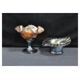FENTON BLACKBERRY SPRAY CARNIVAL GLASS BOWL