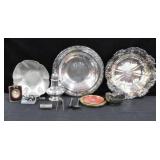 GROUPING: SILVER PLATE, ALUMINUM, ETC.