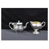 ROGERS SILVER PLATE CREAMER AND MERIDIAN SILVER PL
