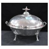 MERIDIAN COMPANY SILVER PLATE COVERED SERVING DISH