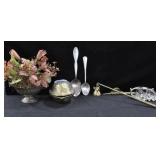 GROUPING: BRASS NUT CRACKER, CANDLE SNUFFER