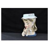 JAPAN HEAD VASE - CLOVER INSIDE WREATH MARK